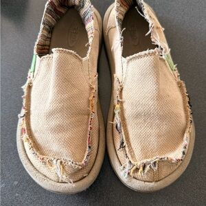 Sanuk Tan Kids Slip-On Slippers